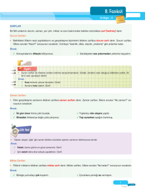 2025 - 7. Sınıf Türkçe Fasikülleri - 8 - ULTİ YAYINLARI