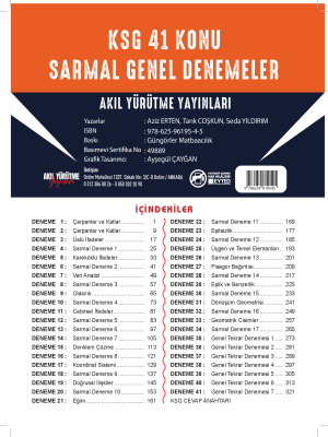 41 KSG - KONU SARMAL GENEL DENEMELER - AKIL YÜRÜTME YAYINLARI