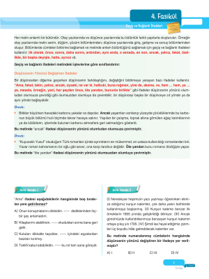 2025 - 6. Sınıf Türkçe Fasikülleri - 4 - ULTİ YAYINLARI