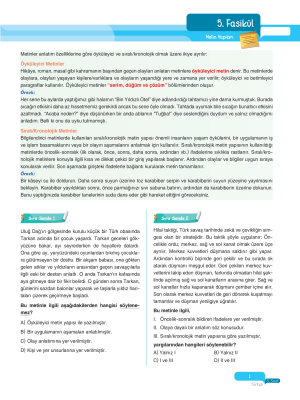 2025 - 5. Sınıf Türkçe Fasikülleri - 5 - ULTİ YAYINLARI