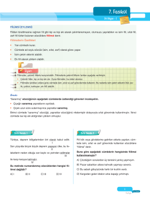 2025 - 8. Sınıf Türkçe Fasikülleri - 7 - ULTİ YAYINLARI