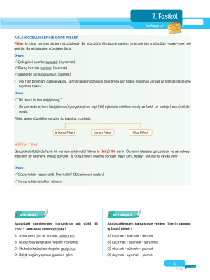2025 - 7. Sınıf Türkçe Fasikülleri - 7 - ULTİ YAYINLARI