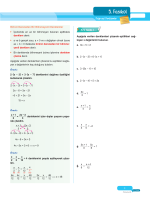 2025 - 8. Sınıf Matematik Fasikülleri - 5 - ULTİ YAYINLARI