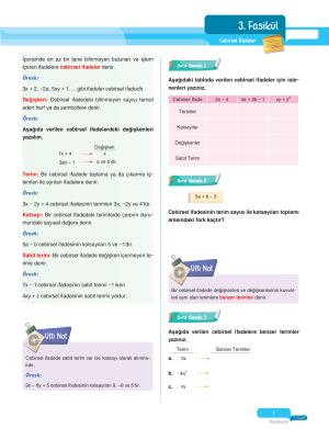 2025 - 7. Sınıf Matematik Fasikülleri - 3 - ULTİ YAYINLARI
