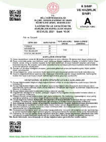 8.Sınıf 2021 Bursluluk Sınavı - AV YAYINLARI - YENİ