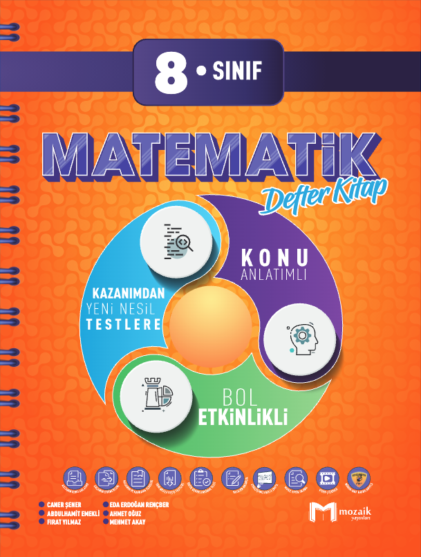 8. Sınıf Matematik  Defter Kitap - MOZAIK - 25-26
