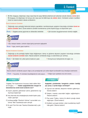 2025 - 5. Sınıf Türkçe Fasikülleri - 2 - ULTİ YAYINLARI
