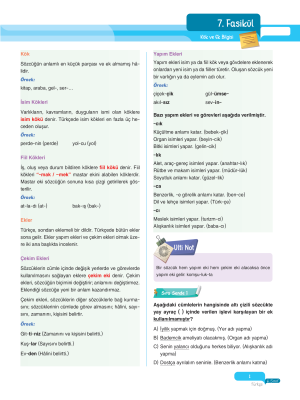 2025 - 6. Sınıf Türkçe Fasikülleri - 7 - ULTİ YAYINLARI