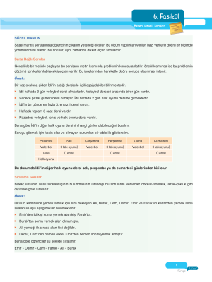 2025 - 7. Sınıf Türkçe Fasikülleri - 6 - ULTİ YAYINLARI