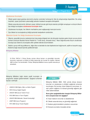 2025 - 7. Sınıf Sosyal Bilgiler Fasikülleri - 7 - ULTİ YAYINLARI