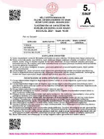 5.Sınıf 2021 Bursluluk Sınavı - AV YAYINLARI - YENİ