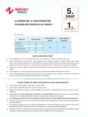 5. SINIF 4LU İOKBS DENEMESİ - İŞLEYEN ZEKA - 2024-25