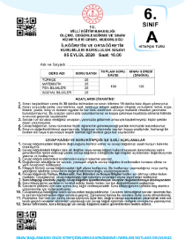 6.Sınıf 2020 Bursluluk Sınavı - AV YAYINLARI - YENİ