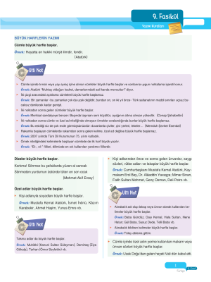 2025 - 8. Sınıf Türkçe Fasikülleri - 9 - ULTİ YAYINLARI