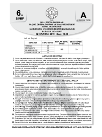 6.Sınıf 2019 Bursluluk Sınavı - AV YAYINLARI - YENİ