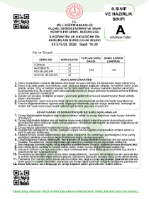 8.Sınıf 2020 Bursluluk Sınavı - AV YAYINLARI