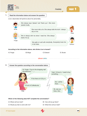 1. Dönem Tam Tekrar İngilizce - İŞLEYEN ZEKA YAYINLARI - 2024-25