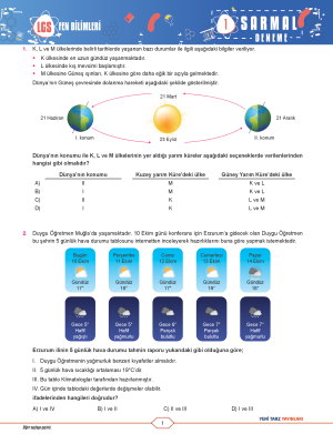 8. Sınıf Fen Bilimleri Branş Deneme - YENİTARZ