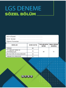 8. SINIF KRALLAR KARMASI MERKEZ YAYINLARI DENEME