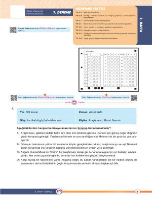 5.Sınıf Türkçe - HİT DENEME - MOZAİK - 2024-25