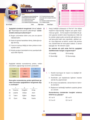 2025 - 8. Sınıf Türkçe HÖF - ULTİ
