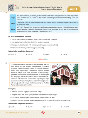 1. Dönem Tam Tekrar İnkılap tarhi - İŞLEYEN ZEKA YAYINLARI - 2024-25