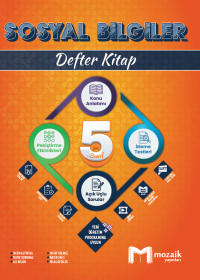 5.Sınıf Sosyal Bilgiler Defter Kitap - MOZAİK YAYINLARI - 2024-25