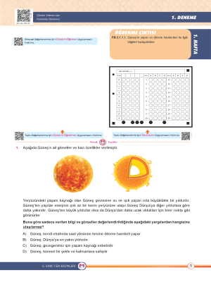 5.Sınıf Fen Bilimleri - HİT DENEME - MOZAİK - 2024-25