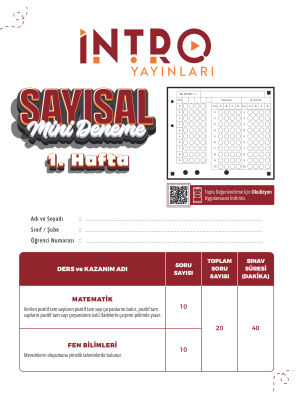 8.SINIF SAYISAL 32Lİ DENEME - İNTRO YAYINLARI - 2025-26