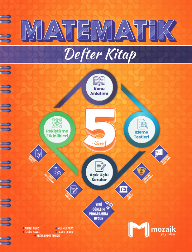 5. Sınıf MATEMATİK DEFTER KİTAP - MOZAİK - 25-26
