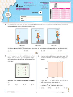 8. Sınıf Matematik 10li Deneme - TANIM YAYINLARI 2023-24