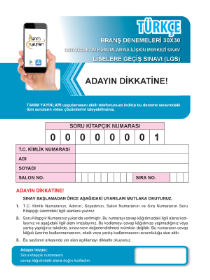 LGS TÜRKÇE - 12Lİ DENEME - TANIM YAYINLARI